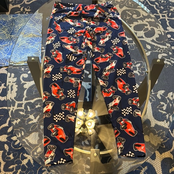 Red and Blue Lobster Print Leggings - Picture 2 of 4